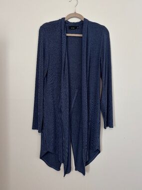 Long, blue sweater with back slit size M